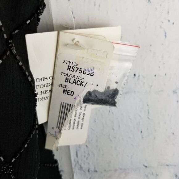 NWT...Rafaella 100% Silk Beaded Vest. Size M - Picture 4 of 8